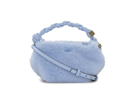 AccessoriesBags GANNI Mini Bags Light Blue Fluffy Mini Bou Bag Light Blue Vintage