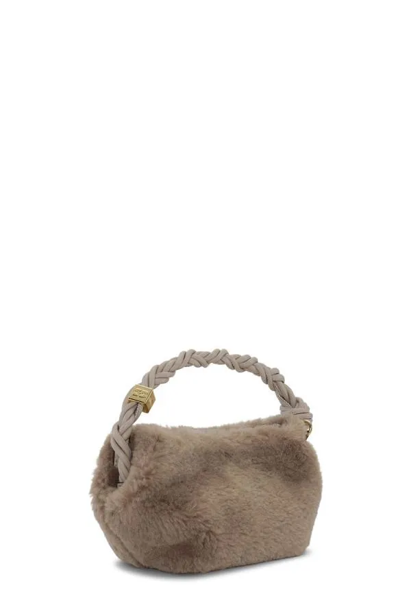 AccessoriesBags GANNI Mini Bags Light Grey Fluffy Mini Bou Bag Oyster Gray AccessoriesBags GANNI Mini Bags Light Grey Fluffy Mini Bou Bag Oyster Gray