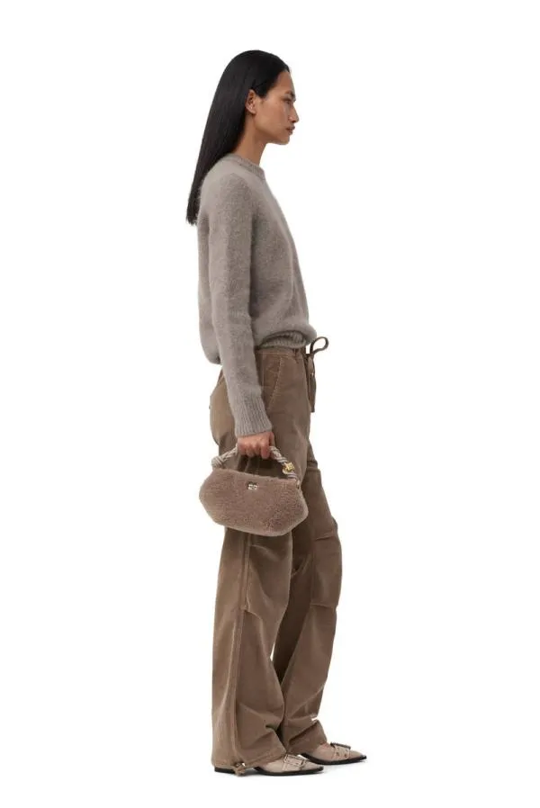 AccessoriesBags GANNI Mini Bags Light Grey Fluffy Mini Bou Bag Oyster Gray AccessoriesBags GANNI Mini Bags Light Grey Fluffy Mini Bou Bag Oyster Gray
