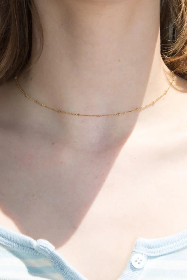 Accessories Beaded Chain Necklace Brandy Melville JEWELRY