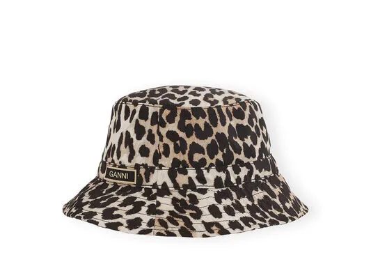 AccessoriesClothing GANNI Hats Bucket Hat Leopard