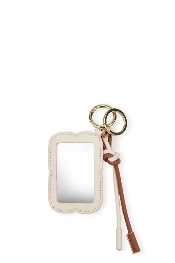 Accessories GANNI Keyrings White Butterfly Mirror Key Chain Egret