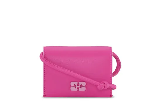 Accessories GANNI Mini Bags Pink Bou Wallet On Strap Shocking Pink
