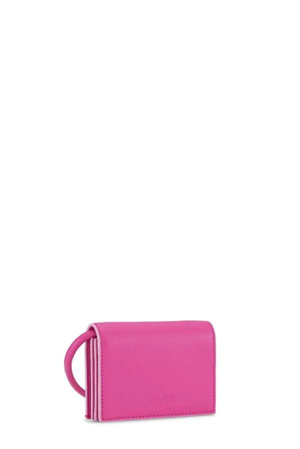 Accessories GANNI Mini Bags Pink Bou Wallet On Strap Shocking Pink