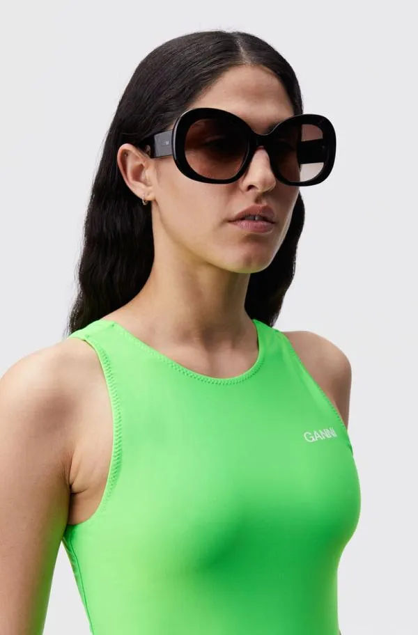 Accessories GANNI Sunglasses Oversized Retro Sunglasses Black Accessories GANNI Sunglasses Oversized Retro Sunglasses Black
