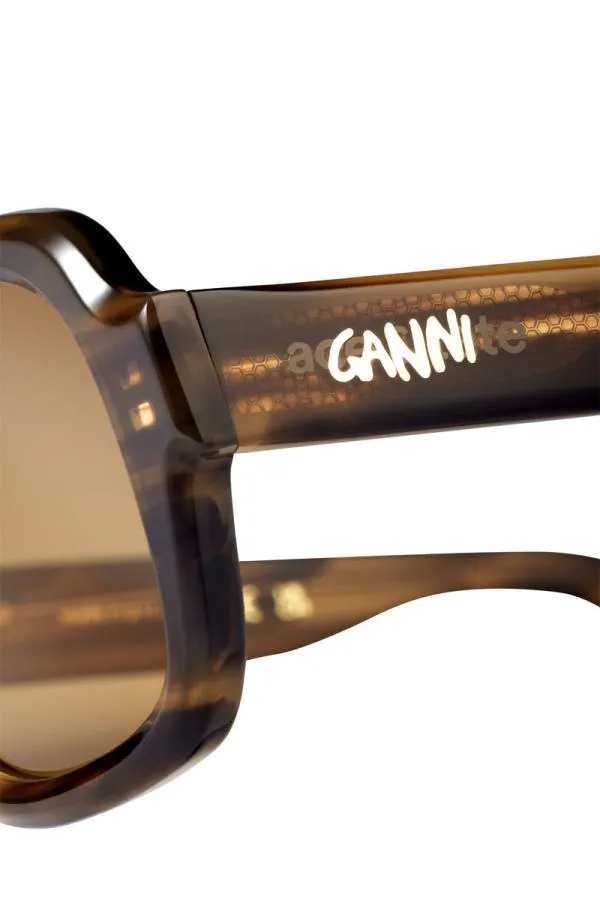 Accessories GANNI Sunglasses X ACE and TATE TWIGGY SUNGLASSES Tobacco Brown
