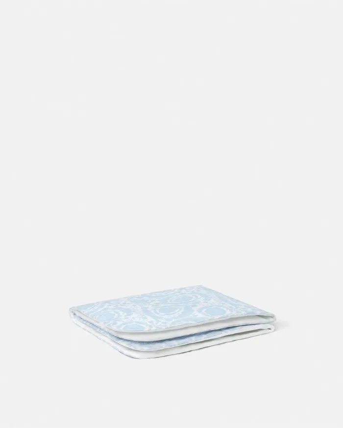 Accessories Kids Versace Barocco Padded Baby Blanket Light Blue