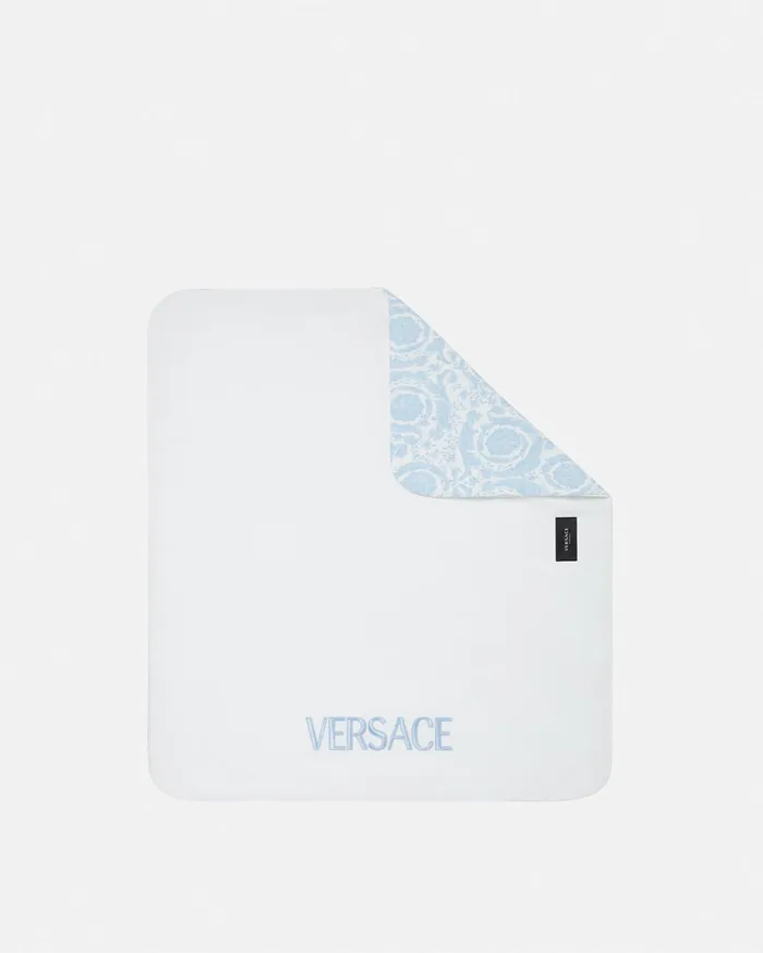 Accessories Kids Versace Barocco Padded Baby Blanket Light Blue