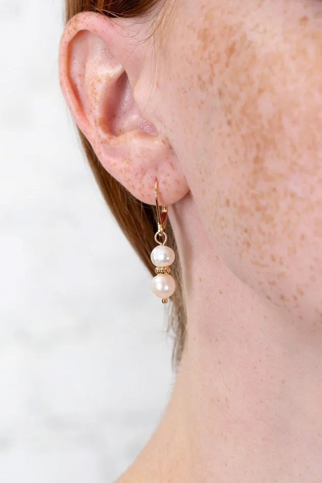 Accessories Pearl Drop Earrings Brandy Melville JEWELRY