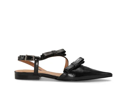 AccessoriesShoes GANNI Flats Black Multi Bow Pointy CutOut Ballerinas Black