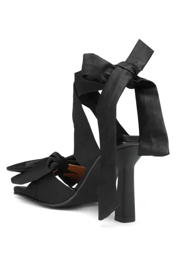 AccessoriesShoes GANNI Heels Soft Bow Sandals Black