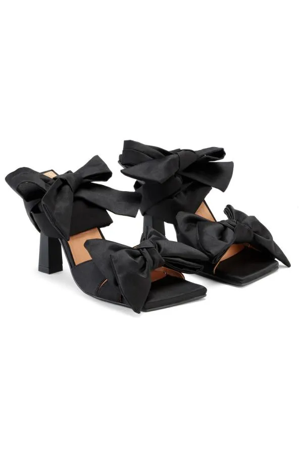 AccessoriesShoes GANNI Heels Soft Bow Sandals Black