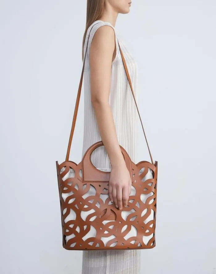 Accessories Vachetta Leather 8 Knot Basket BagLarge Copper Lafayette 148 New York Leather Accessories