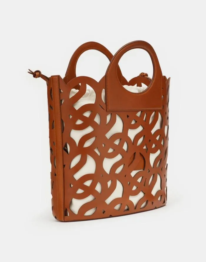Accessories Vachetta Leather 8 Knot Basket BagLarge Copper Lafayette 148 New York Leather Accessories