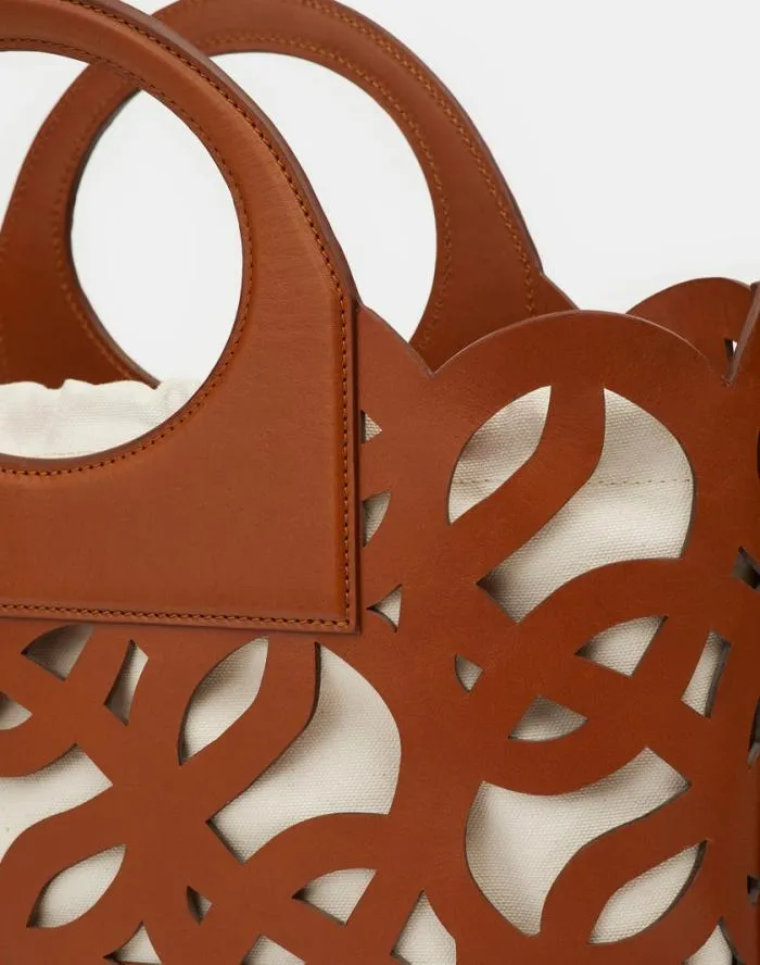 Accessories Vachetta Leather 8 Knot Basket BagLarge Copper Lafayette 148 New York Leather Accessories