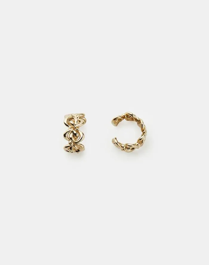 Accessories Woven 8 Knot Ear Cuffs Pale Gold Lafayette 148 New York Jewelry