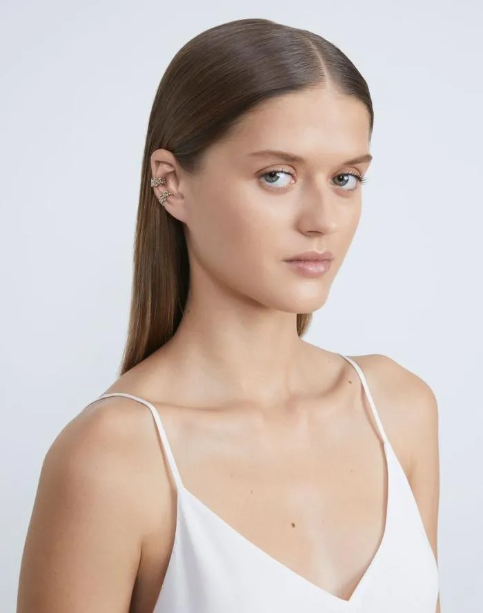 Accessories Woven 8 Knot Ear Cuffs Pale Gold Lafayette 148 New York Jewelry