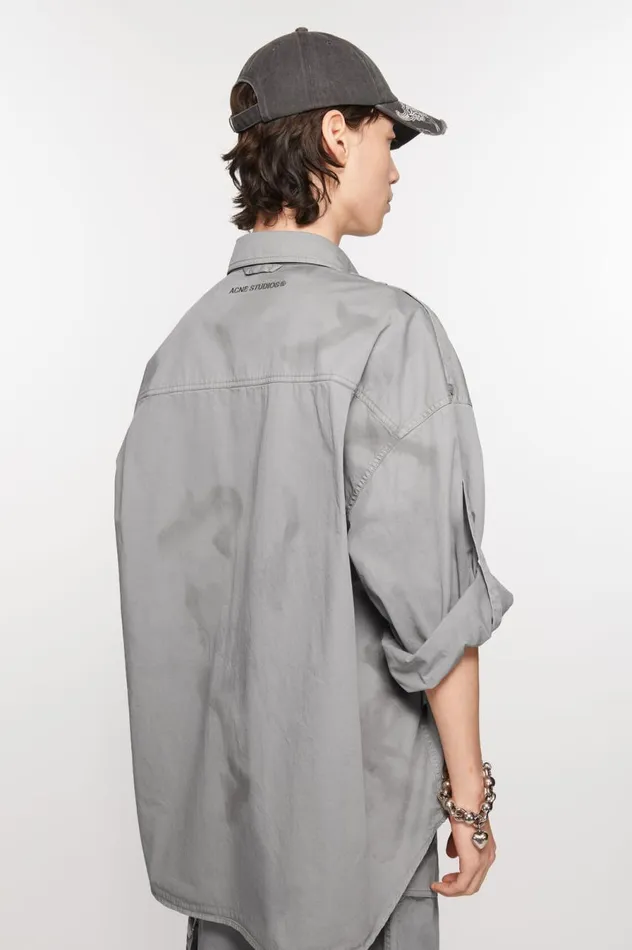 Acne Studios Buttonup Shirt Mid Grey Men Shirts