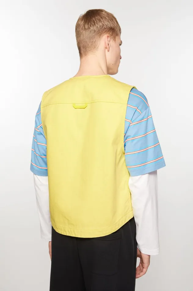 Acne Studios Canvas Vest Jacket Dusty Yellow Men Outerwear