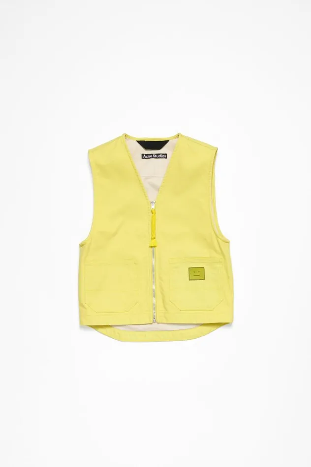 Acne Studios Canvas Vest Jacket Dusty Yellow Men Outerwear