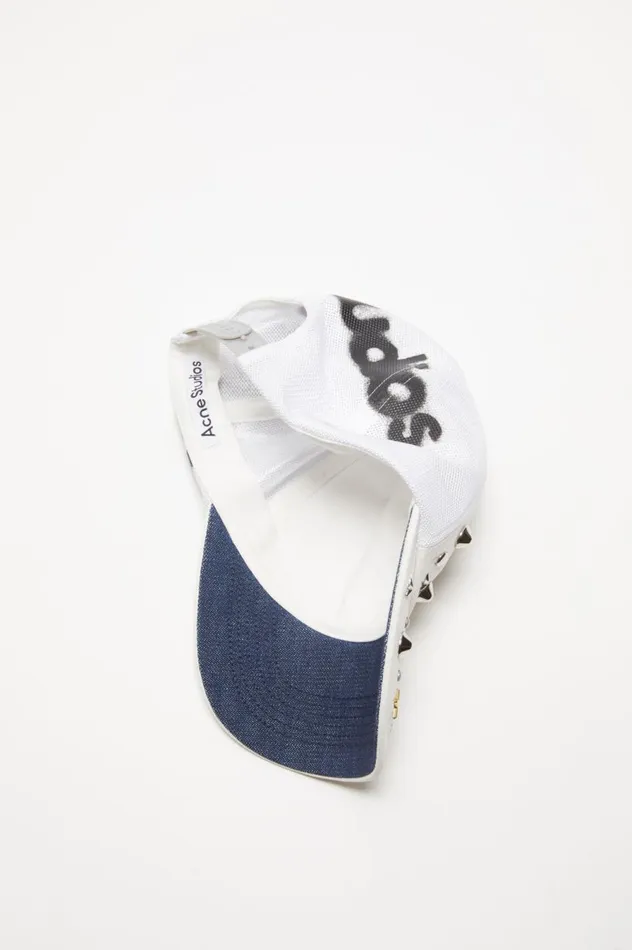 Acne Studios Cap Printed White Men Hats