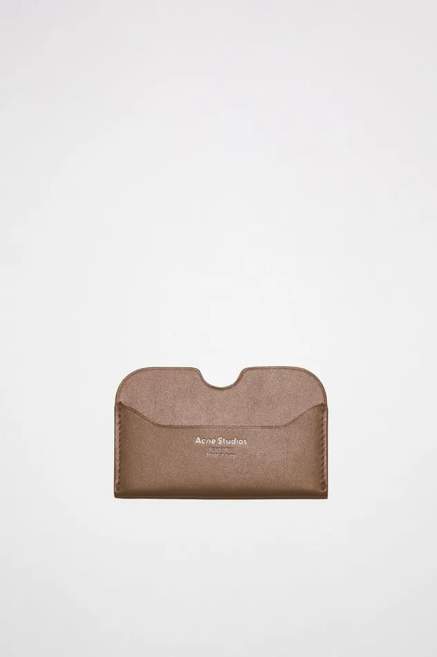 Acne Studios Card Holder Camel Brown Women Small Leather Goods