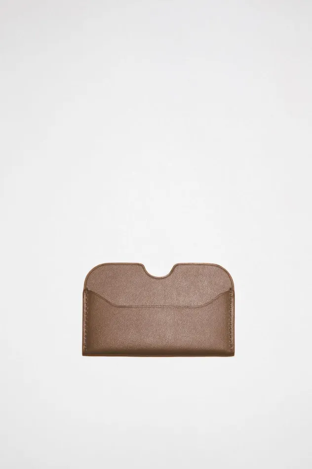 Acne Studios Card Holder Camel Brown Women Small Leather Goods