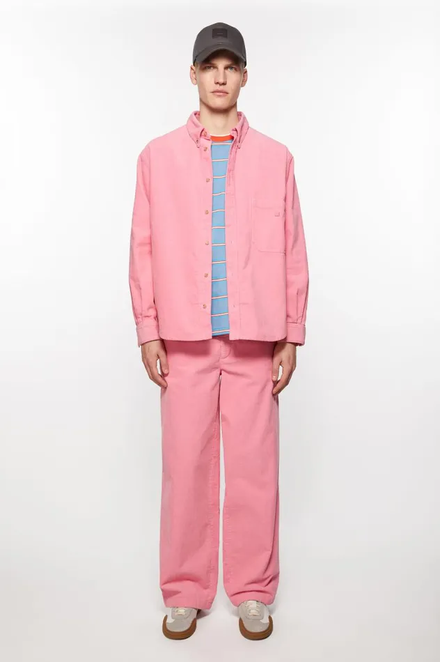 Acne Studios Corduroy Overshirt Tango Pink Women Outerwear