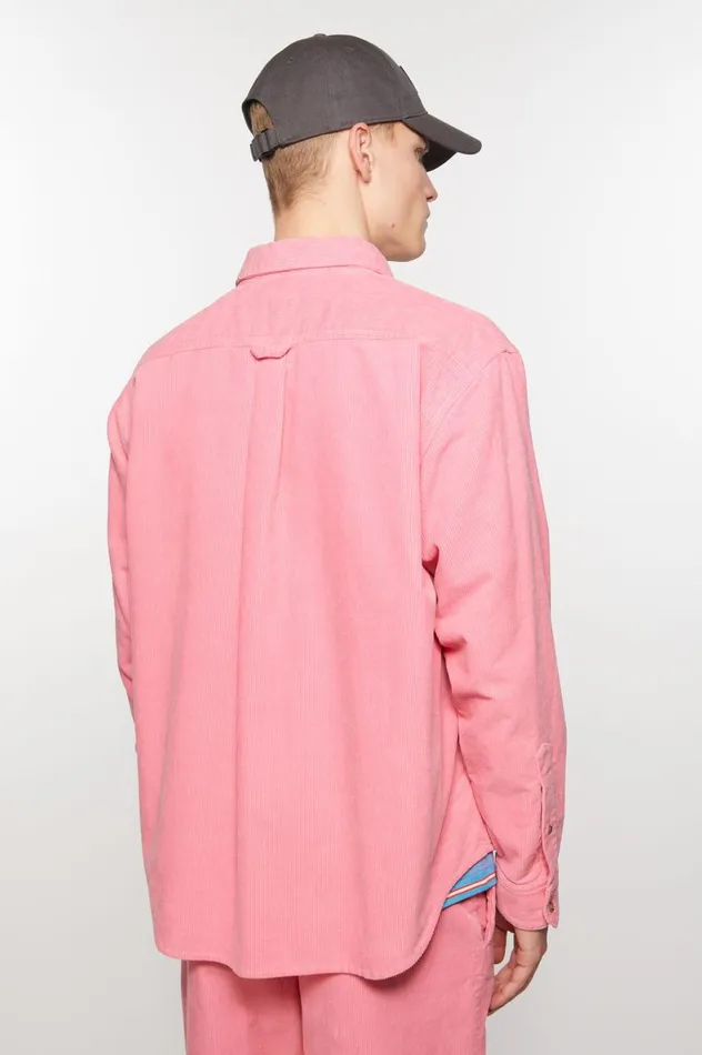 Acne Studios Corduroy Overshirt Tango Pink Women Outerwear