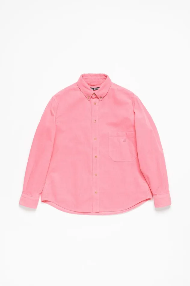 Acne Studios Corduroy Overshirt Tango Pink Women Outerwear