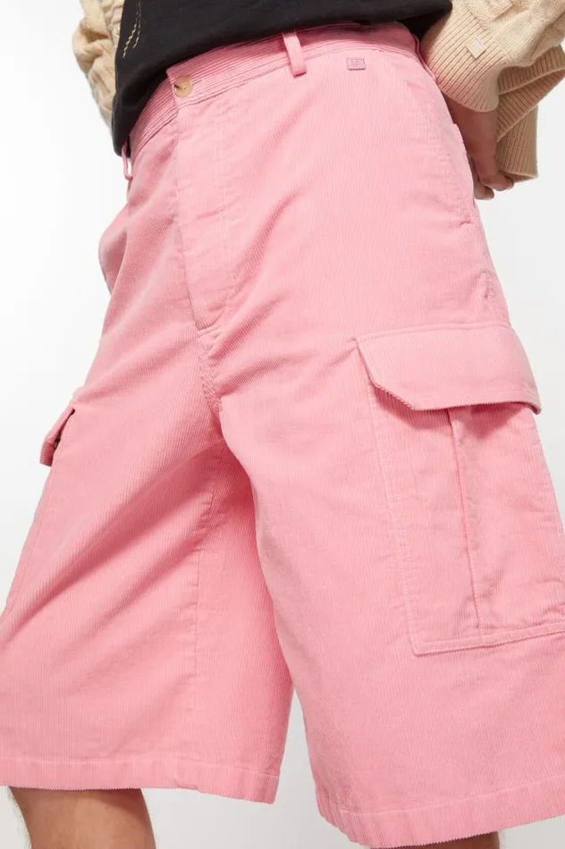 Acne Studios Corduroy Shorts Tango Pink Women Shorts