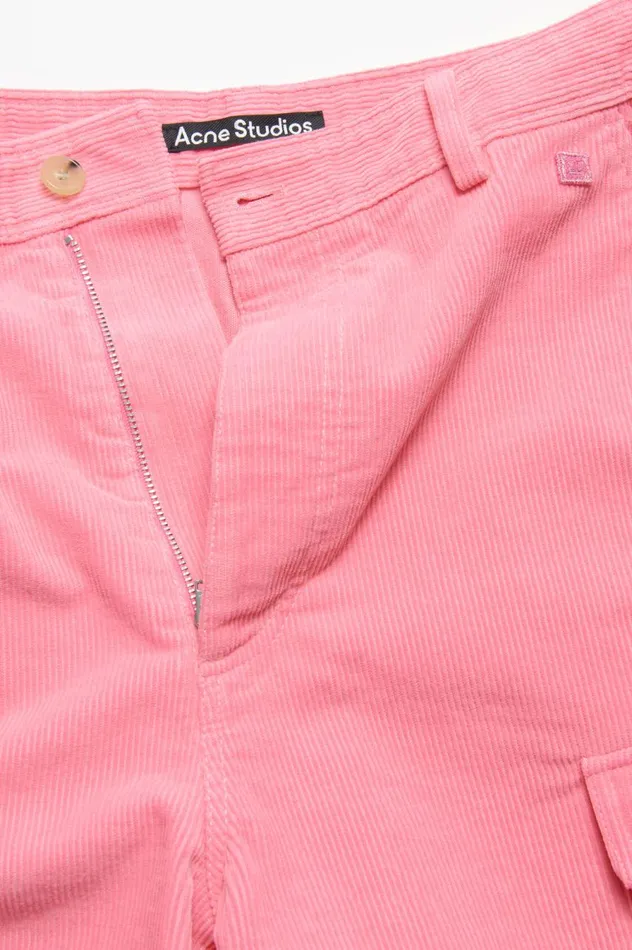 Acne Studios Corduroy Shorts Tango Pink Women Shorts