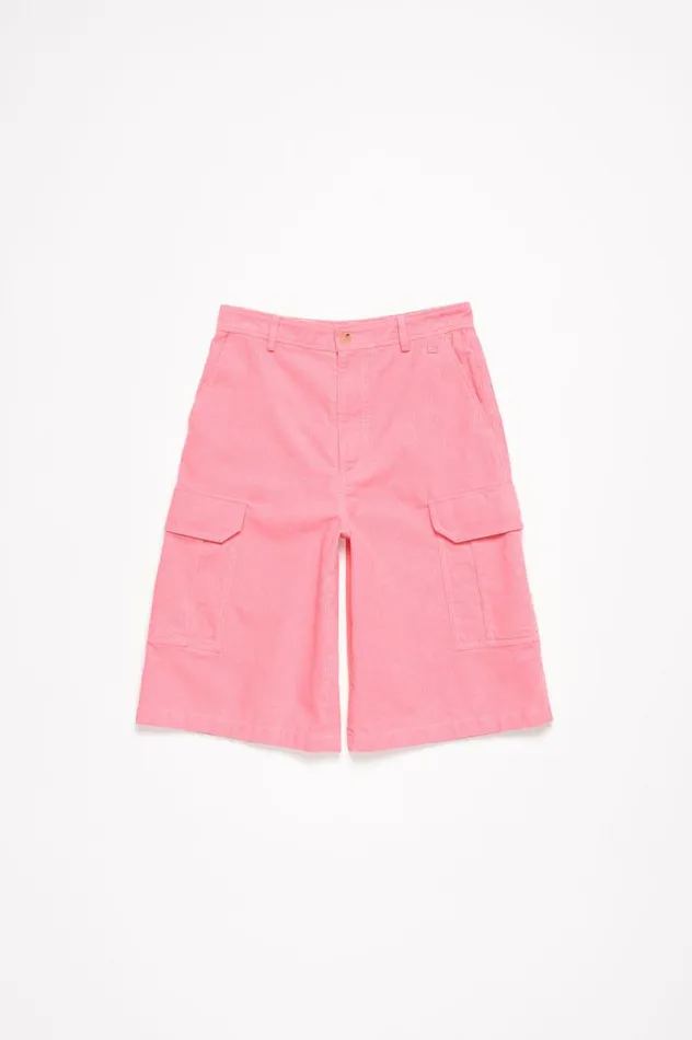 Acne Studios Corduroy Shorts Tango Pink Women Shorts