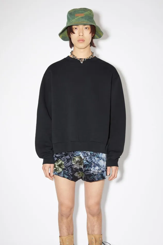 Acne Studios Crew Neck Sweater Black Men Sweatshirts