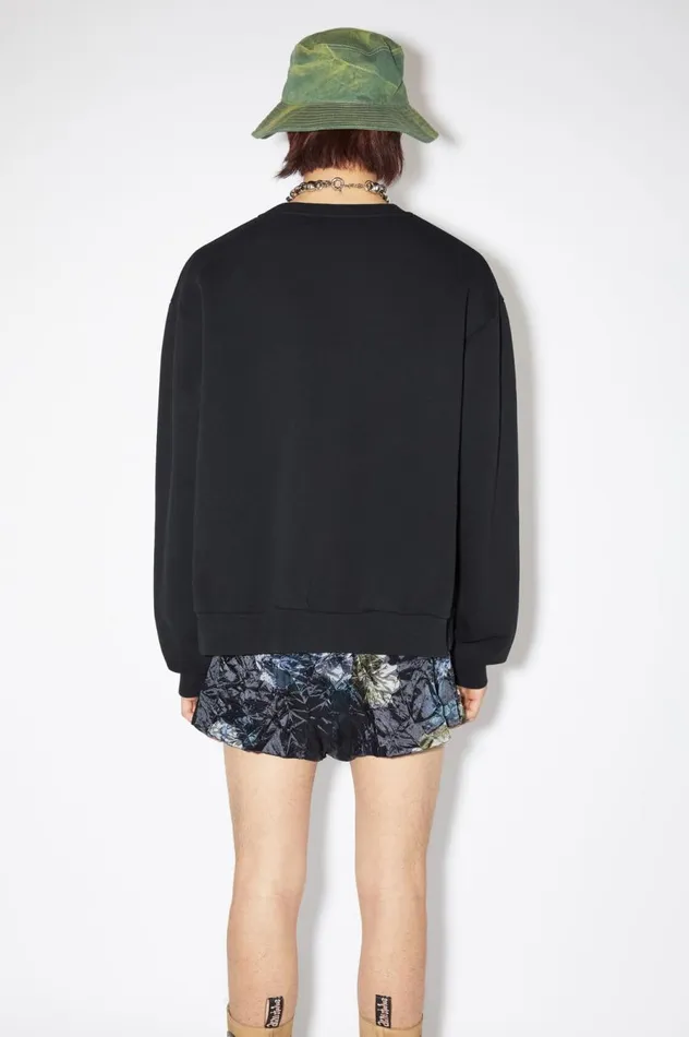 Acne Studios Crew Neck Sweater Black Men Sweatshirts
