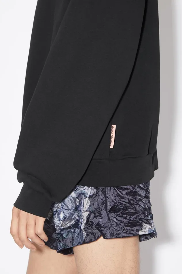 Acne Studios Crew Neck Sweater Black Men Sweatshirts