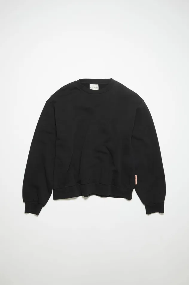Acne Studios Crew Neck Sweater Black Men Sweatshirts