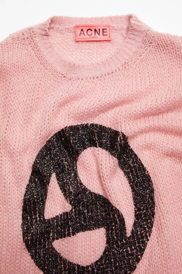 Acne Studios Crew Neck Sweater Blush Pink Men Knitwear