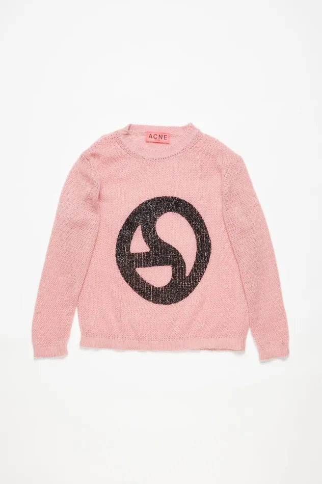 Acne Studios Crew Neck Sweater Blush Pink Men Knitwear