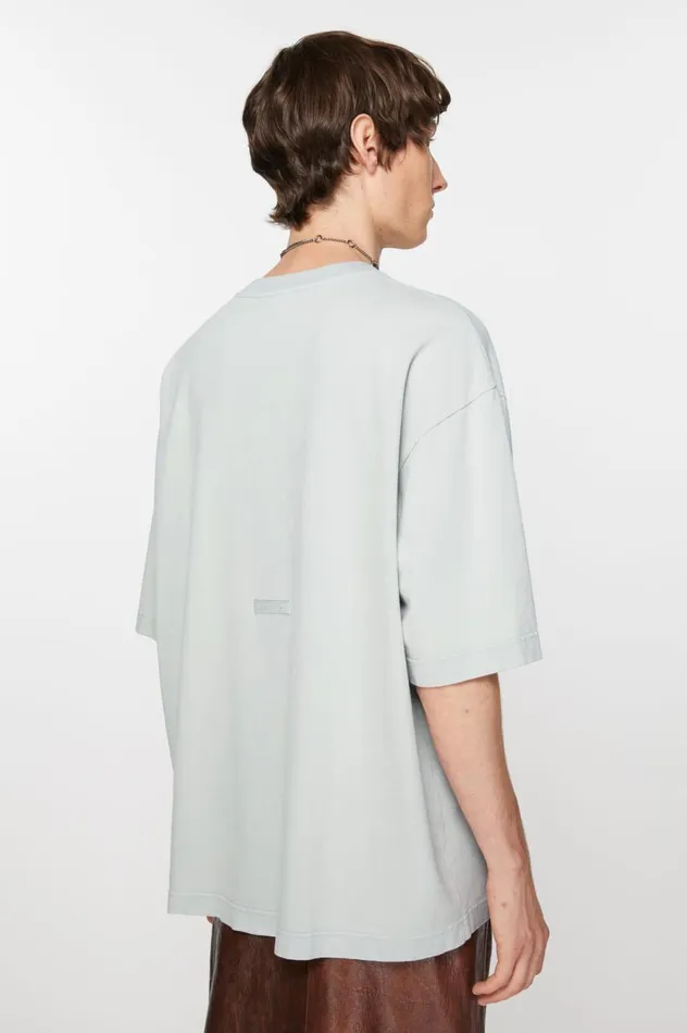 Acne Studios Crew Neck Tshirt 8211 Relaxed Fit Soft Blue Men Tshirts