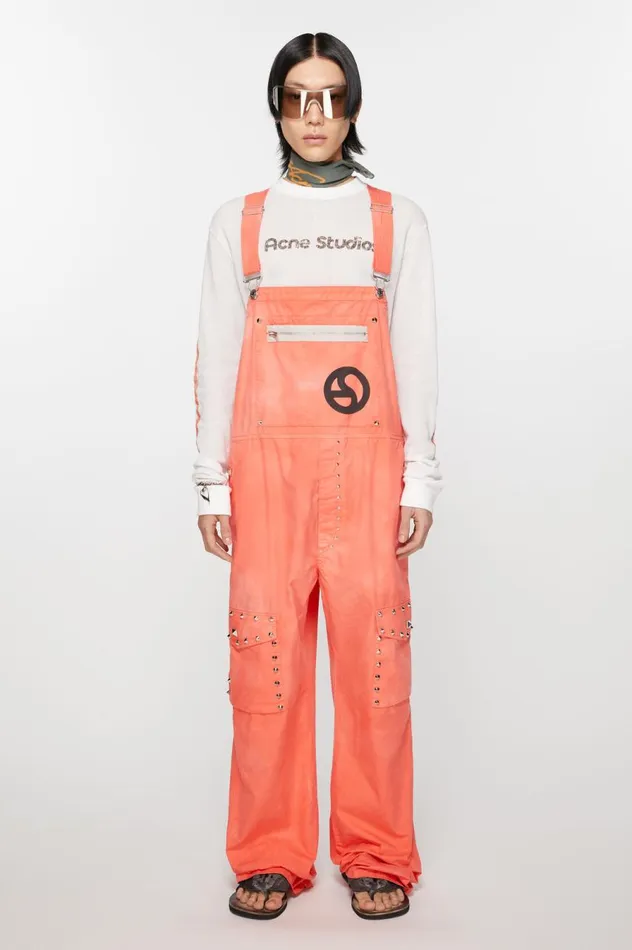 Acne Studios Dungarees Fluo Pink Men Trousers