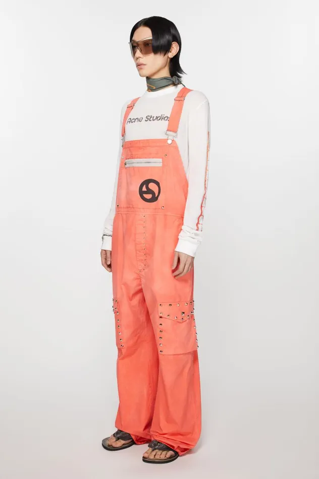 Acne Studios Dungarees Fluo Pink Men Trousers