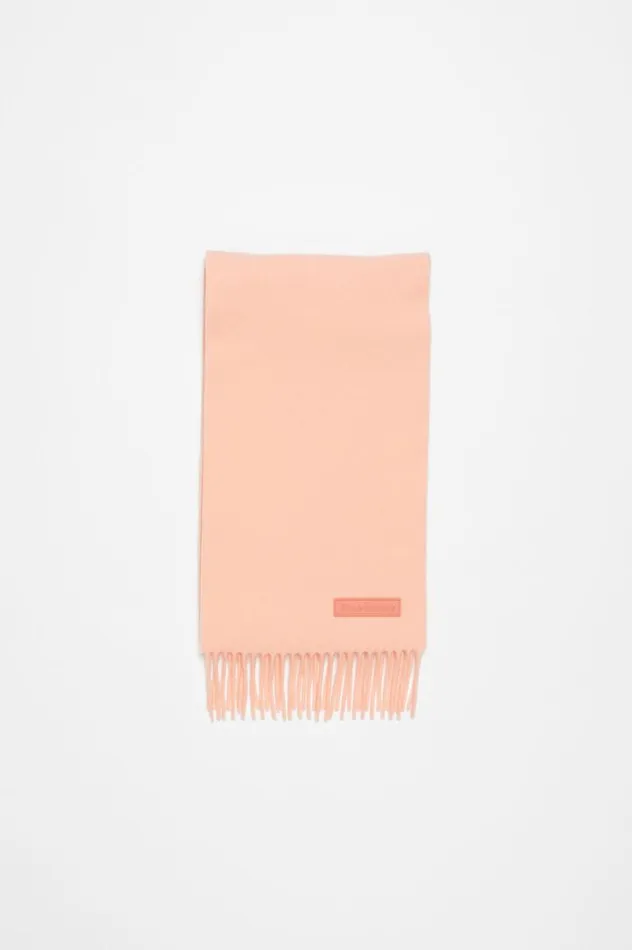 Acne Studios Fringe Wool Scarf 8211 Narrow Peach Pink Men Scarves