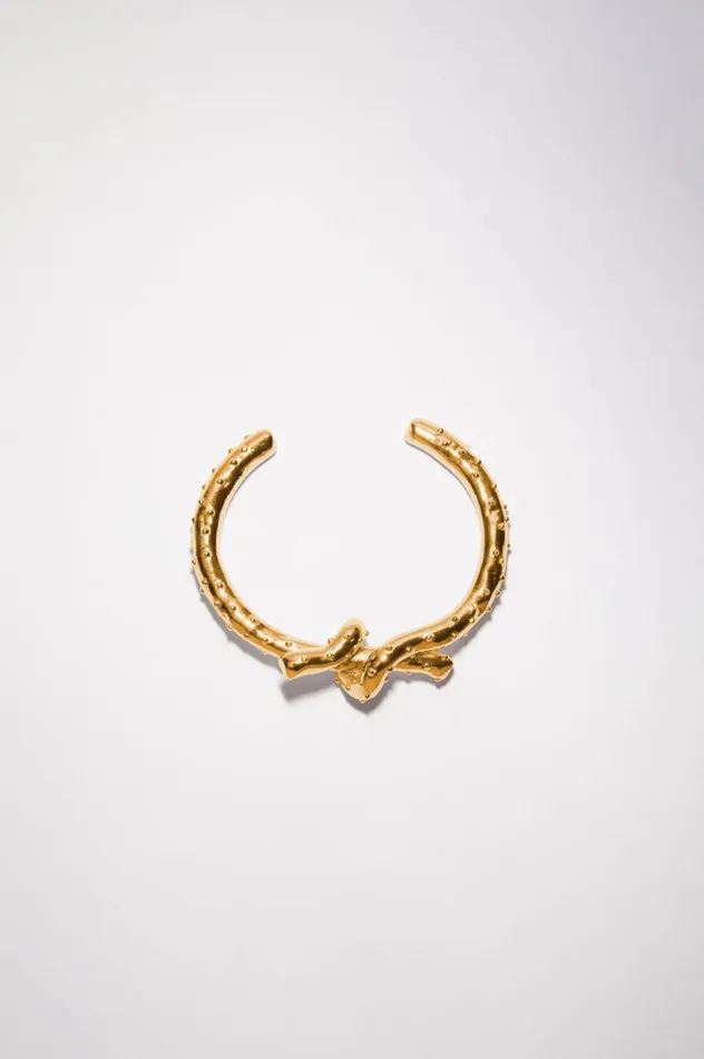 Acne Studios Knot Cuff Bracelet Gold Men Jewellery