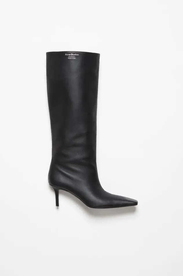 Acne Studios Leather Boots Black Women Shoes