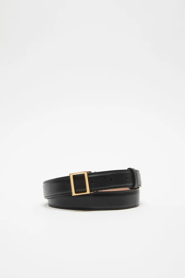 Acne Studios Leather Buckle Belt Blackgold Men Belts