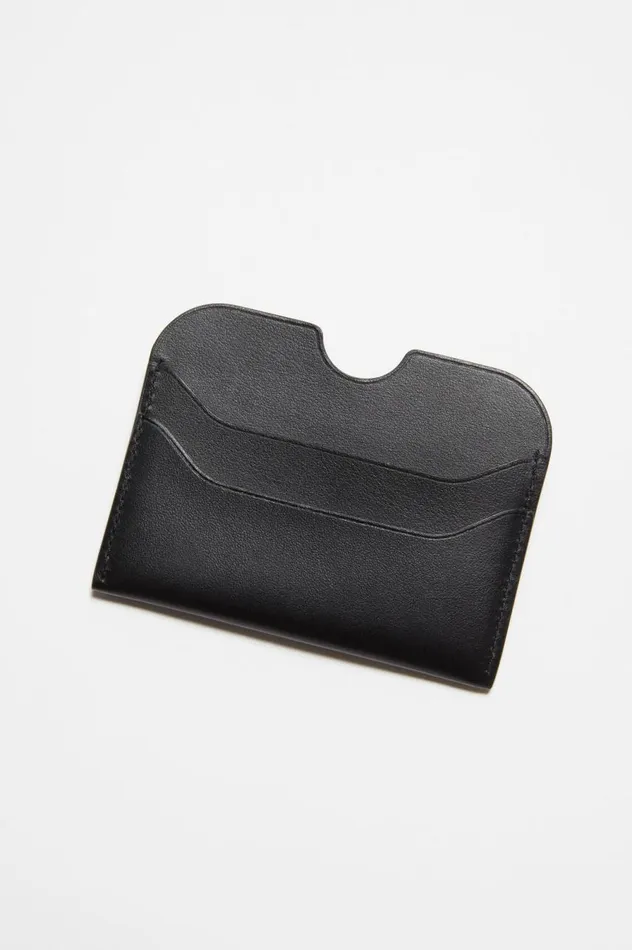 Acne Studios Leather Card Holder Black Men Small Leather Goods