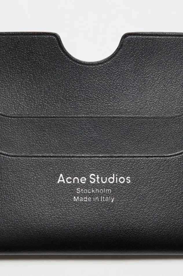 Acne Studios Leather Card Holder Black Men Small Leather Goods