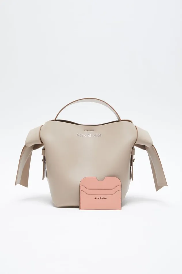 Acne Studios Leather Card Holder Salmon Pink Women Small Leather Goods