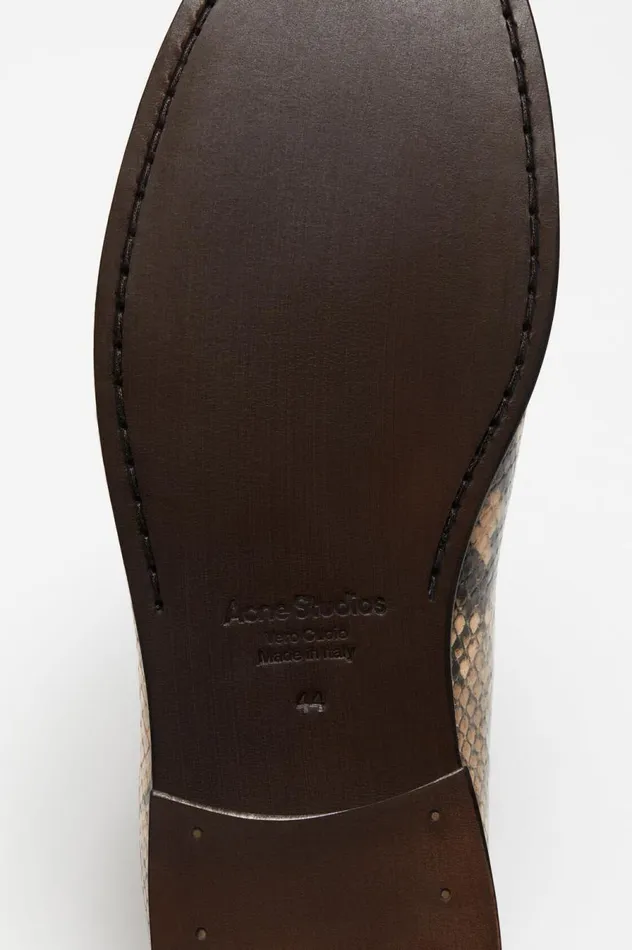 Acne Studios Leather Loafers Beige Men Shoes
